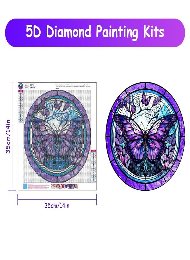TREXEE DIY 5D Diamond Painting Kit for Adults & Kids Butterfly Diamond Painting Kits, DIY Painting By Numbers , Diamond Paint By Numbers Kit Very Suitable for Home Leisure and Wall Decoration, Canvas PaintingGift for Kids and Adults - Image 2
